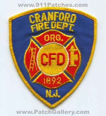 Cranford Fire Department Patch (New Jersey)
Scan By: PatchGallery.com
Keywords: dept. n.j. cfd org. 1892