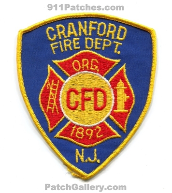 Cranford Fire Department Patch (New Jersey)
Scan By: PatchGallery.com
Keywords: dept. cfd org. 1892