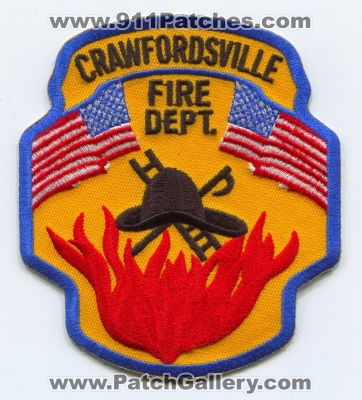 Crawfordsville Fire Department Patch (Indiana)
Scan By: PatchGallery.com
Keywords: dept.