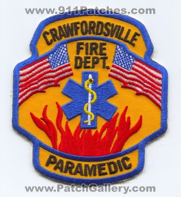 Crawfordsville Fire Department Paramedic Patch (Indiana)
Scan By: PatchGallery.com
Keywords: dept. ems ambulance