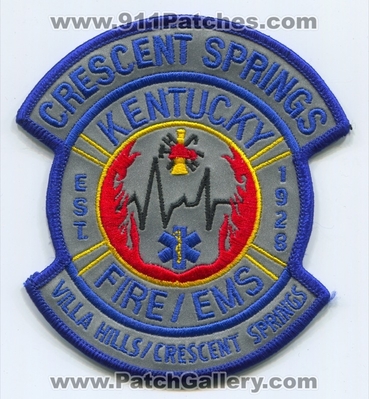 Crescent Springs Fire EMS Department Patch (Kentucky) (Reflective)
Scan By: PatchGallery.com
Keywords: dept. villa hills
