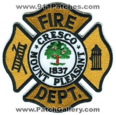 Cresco Mount Pleasant Fire Department Patch (South Carolina)
[b]Scan From: Our Collection[/b]
Keywords: dept.