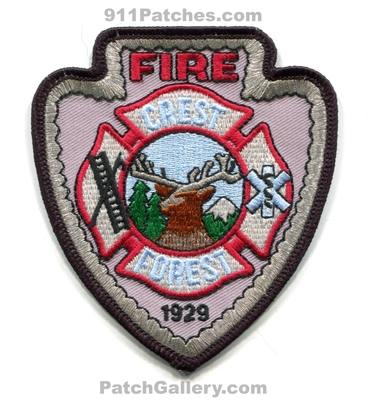 Crest Forest Fire Department Patch (California)
Scan By: PatchGallery.com
Keywords: dept. 1929