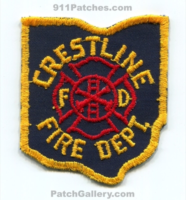 Crestline Fire Department Patch (Ohio) (State Shape)
Scan By: PatchGallery.com
Keywords: dept. fd