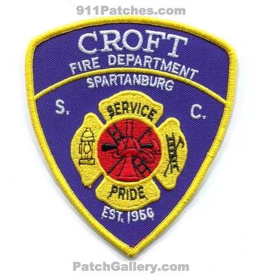 Croft Fire Department Spartanburg Patch (South Carolina)
Scan By: PatchGallery.com
Keywords: dept. service pride est. 1956