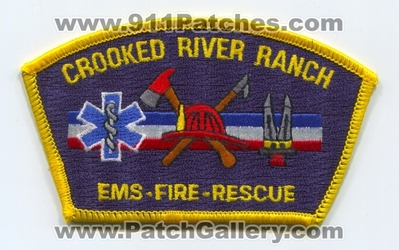 Crooked River Ranch Fire Department Patch (Oregon)
Scan By: PatchGallery.com
Keywords: dept. rescue ems