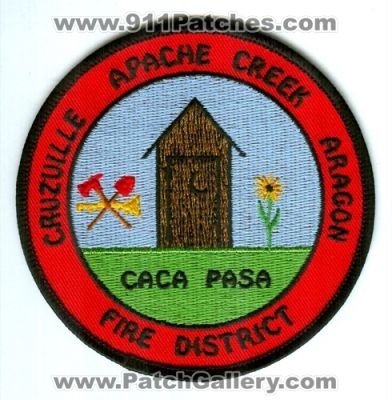 Cruzville Apache Creek Aragon Fire District (New Mexico)
Scan By: PatchGallery.com
Keywords: caca pasa