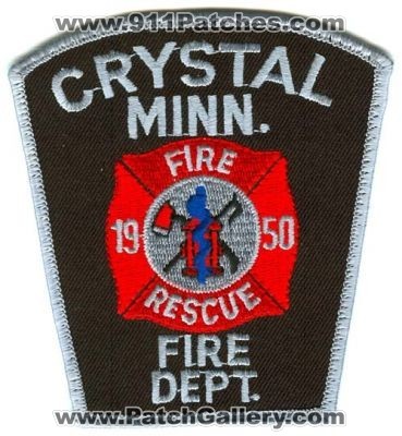 Crystal Fire Department Patch (Minnesota)
[b]Scan From: Our Collection[/b]
Keywords: dept rescue