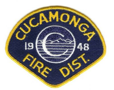 Cucamonga Fire Dist
Thanks to PaulsFirePatches.com for this scan.
Keywords: california district