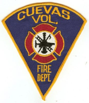 Cuevas Vol Fire Dept
Thanks to PaulsFirePatches.com for this scan.
Keywords: mississippi volunteer department