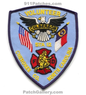 Culberson Volunteer Fire Department Station 12 Cherokee County Patch (North Carolina)
Scan By: PatchGallery.com
Keywords: vol. dept. co.