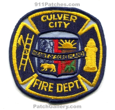 Culver City Fire Department Patch (California)
Scan By: PatchGallery.com
Keywords: dept. heart of screenland