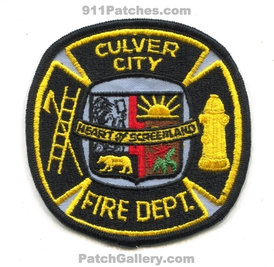 Culver City Fire Department Patch (California)
Scan By: PatchGallery.com
Keywords: dept. heart of screenland