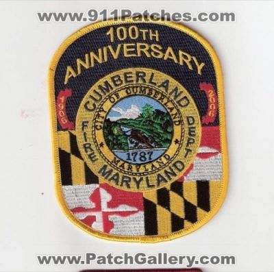Cumberland Fire Department 100th Anniversary (Maryland)
Thanks to Bob Brooks for this scan.
Keywords: dept. city of