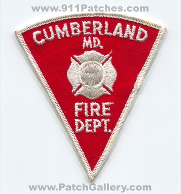 Cumberland Fire Department Patch (Maryland)
Scan By: PatchGallery.com
Keywords: dept. md.