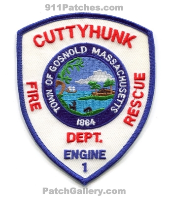 Cuttyhunk Fire Rescue Department Engine 1 Gosnold Patch (Massachusetts)
Scan By: PatchGallery.com
Keywords: dept. station town of 1864