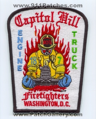 District of Columbia Fire Department DCFD Engine 18 Truck 7 Patch (Washington DC)
Scan By: PatchGallery.com
Keywords: dept. d.c.f.d. company co. station capital hill firefighters