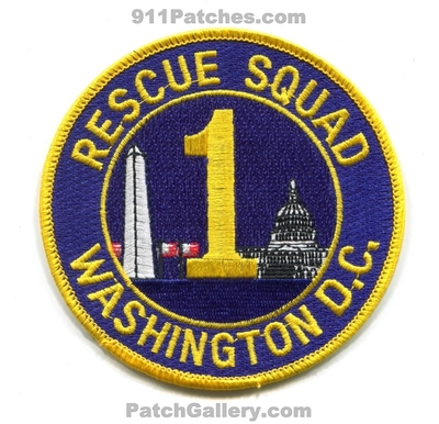 District of Columbia Fire Department DCFD Rescue Squad 1 Patch (Washington DC)
Scan By: PatchGallery.com
Keywords: dist. dept. d.c.f.d. station