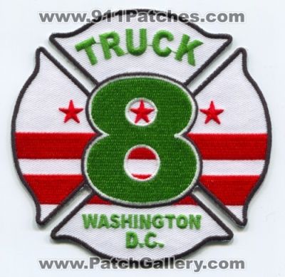 District of Columbia Fire Department DCFD Truck 8 Patch (Washington DC)
Scan By: PatchGallery.com
[b]Patch Made By: 911Patches.com[/b]
Keywords: dept. d.c.f.d. company co. station