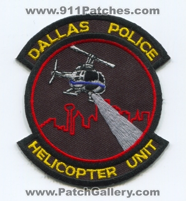 Dallas Police Department Helicopter Unit (Texas)
Scan By: PatchGallery.com
Keywords: dept. aviation