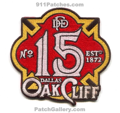 Dallas Fire Department Station 15 Patch (Texas)
Scan By: PatchGallery.com
Keywords: dept. dfd number no. #15 oak cliff estd 1872