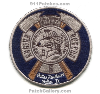 Dallas Fire Department Station 5 Patch (Texas)
Scan By: PatchGallery.com
Keywords: rescue dept. dfd engine rescue company co. the nickel in grove we trust lets rollem