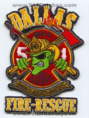 Dallas Fire Rescue Department Station 51 Patch (Texas)
Scan By: PatchGallery.com
Keywords: Dept. Company Co. Engine Rescue Booster Area 51 The Grove