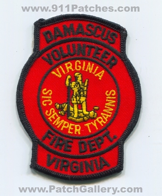 Damascus Volunteer Fire Department Patch (Virginia)
Scan By: PatchGallery.com
Keywords: vol. dept. sic semper tyrannis