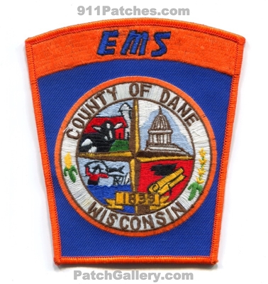 Dane County Emergency Medical Services EMS Patch (Wisconsin)
Scan By: PatchGallery.com
Keywords: co. of ambulance 1839
