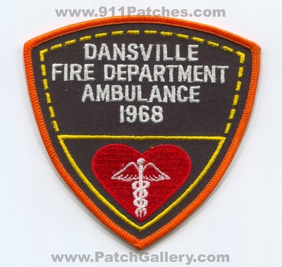Dansville Fire Department Ambulance Patch (New York)
Scan By: PatchGallery.com
Keywords: dept. 1968 ems