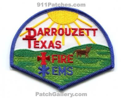 Darrouzett Fire Department Patch (Texas)
Scan By: PatchGallery.com
Keywords: dept. ems