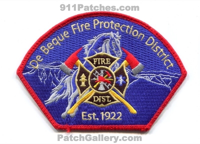 De Beque Fire Protection District Patch (Colorado)
[b]Scan From: Our Collection[/b]
Keywords: debeque prot. dist. department dept. est. 1922