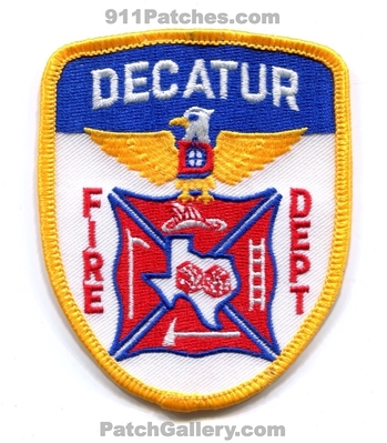 Decatur Fire Department Patch (Texas)
Scan By: PatchGallery.com
Keywords: dept.