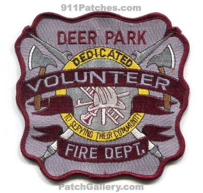 Deer Park Volunteer Fire Department Patch (New York)
Scan By: PatchGallery.com
Keywords: vol. dept. dedicated to serving their community