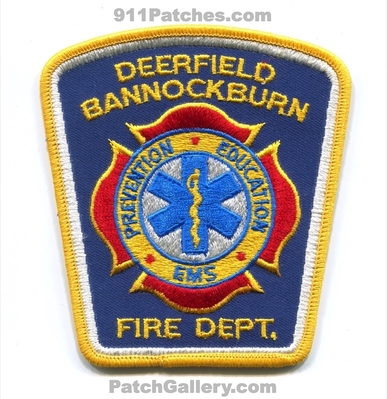 Deerfield Bannockburn Fire Department Patch (Illinois)
Scan By: PatchGallery.com
Keywords: dept.