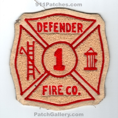 Defender Fire Company 1 Patch (UNKNOWN STATE)
Scan By: PatchGallery.com
Keywords: co. number no. #1 department dept.