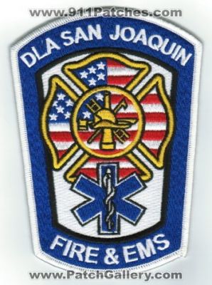 Defense Logistics Agency San Joaquin Fire and EMS Department (California)
Thanks to PaulsFirePatches.com for this scan.
Keywords: dla & dept.