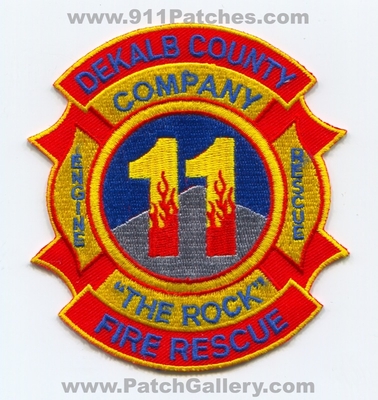 Dekalb County Fire Rescue Department Company 11 Patch (Georgia)
Scan By: PatchGallery.com
Keywords: co. dept. number no. #11 engine station the rock