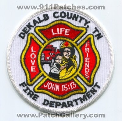 Dekalb County Fire Department Patch (Tennessee)
Scan By: PatchGallery.com
Keywords: co. dept. tn life love friends john 15:13