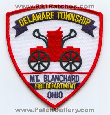 Delaware Township Fire Department Mount Blanchard Patch (Ohio)
Scan By: PatchGallery.com
Keywords: twp. dept. mt.