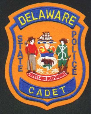 Delaware State Police Cadet
Thanks to EmblemAndPatchSales.com for this scan.
