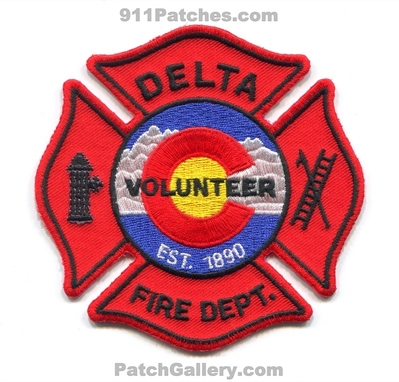 Delta Volunteer Fire Department Patch (Colorado)
[b]Scan From: Our Collection[/b]
Keywords: vol. dept. est. 1890
