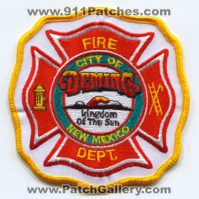 Deming Fire Department Patch (New Mexico)
Scan By: PatchGallery.com
Keywords: dept. city of kingdom of the sun