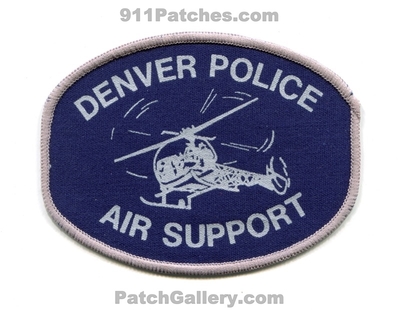 Denver Police Department Air Support Unit Patch (Colorado)
[b]Scan From: Our Collection[/b]
Keywords: dept. helicopter 1 one
