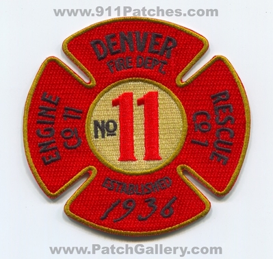 Denver Fire Department Engine Company 11 Rescue Company 1 Patch (Colorado)
Scan By: PatchGallery.com
Keywords: dept. dfd number no. #11 station established 1936