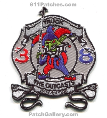 Denver Fire Department Truck 38 Patch (Colorado)
[b]Scan From: Our Collection[/b]
[b]Patch Made By: 911Patches.com[/b]
Keywords: dept. dfd company co. station ladder the outcasts est. 2015