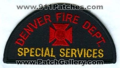 Denver Fire Department Special Services Patch (Colorado)
[b]Scan From: Our Collection[/b]
Keywords: dept.