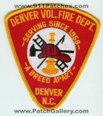 Denver Volunteer Fire Department (North Carolina)
Thanks to Mark C Barilovich for this scan.
Keywords: vol. dept. n.c.