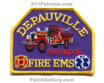 Depauville Fire EMS Department 16 Patch (New York)
Scan By: PatchGallery.com
Keywords: dept. fighting station