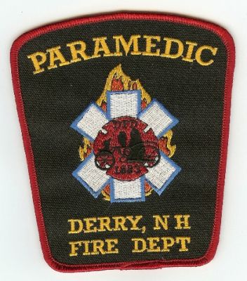 Derry Fire Dept Paramedic
Thanks to PaulsFirePatches.com for this scan.
Keywords: new hampshire department